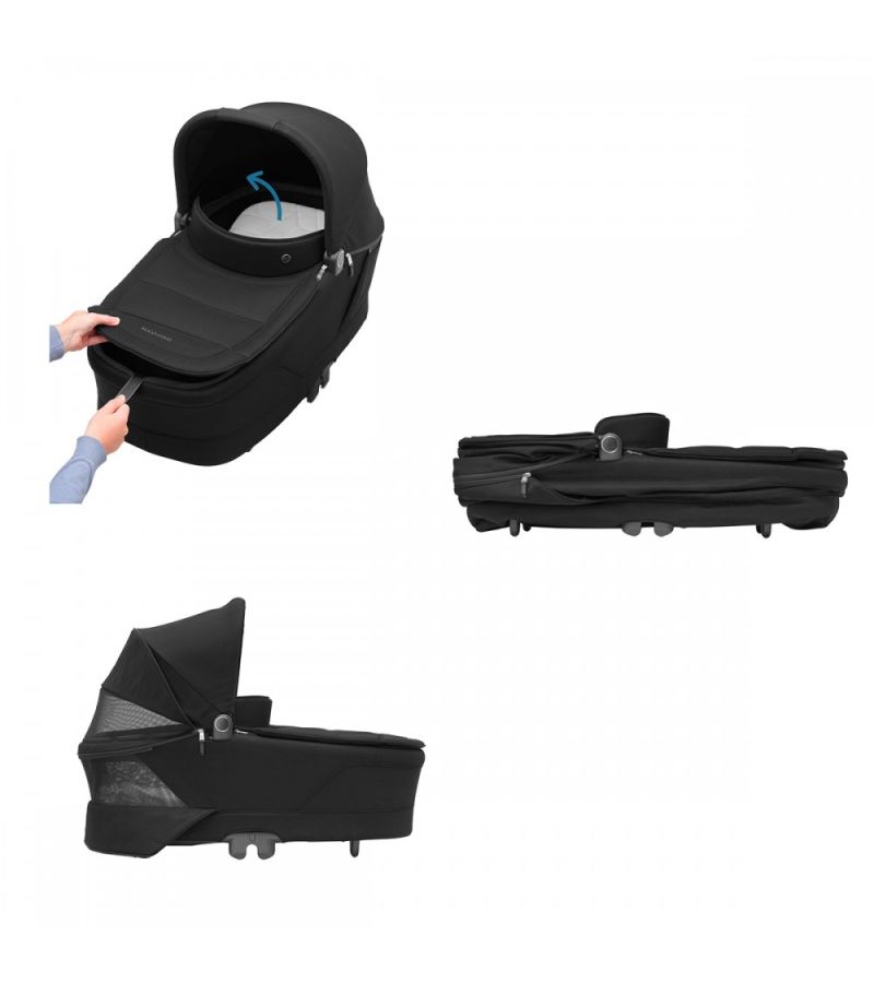 Πολυκαρότσι 3 σε 1 MAXI COSI Oxford Twillic Graphite με ΔΩΡΟ Βάση Family FIX 360 pro