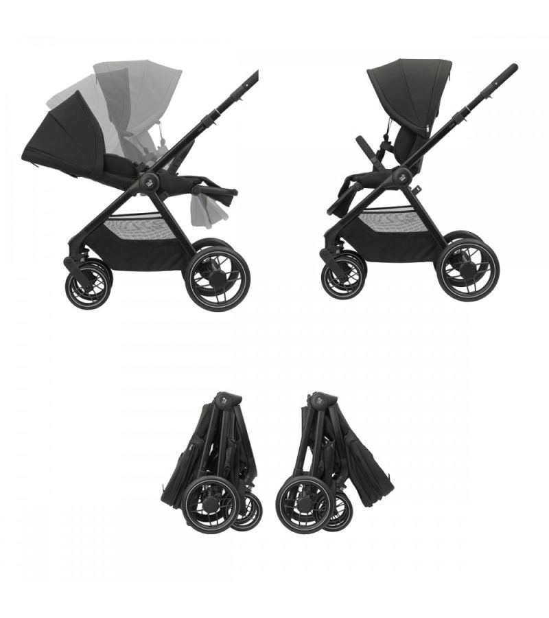 Πολυκαρότσι 3 σε 1 MAXI COSI Oxford Twillic Graphite με ΔΩΡΟ Βάση Family FIX 360 pro