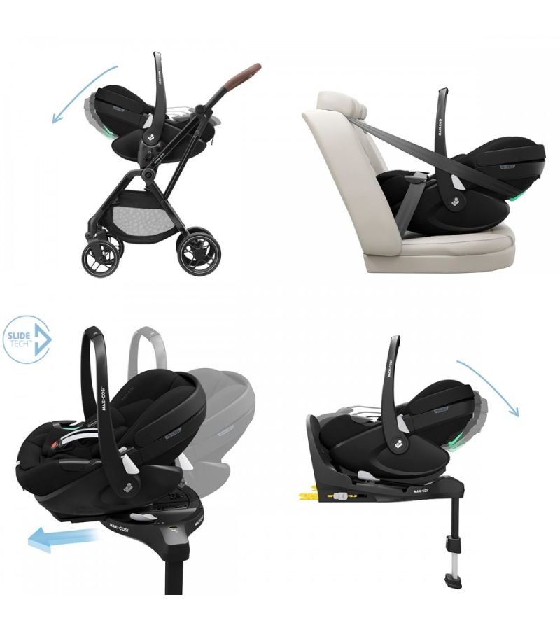 Πολυκαρότσι 3 σε 1 MAXI COSI Oxford Twillic Graphite με ΔΩΡΟ Βάση Family FIX 360 pro