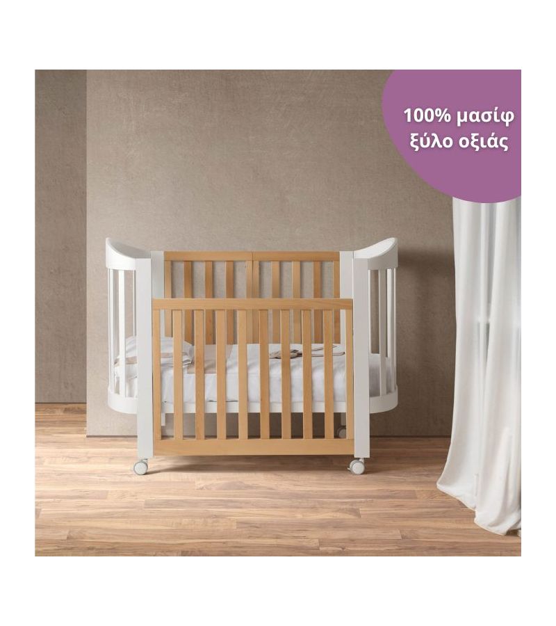 Βρεφικό κρεβατάκι PALI Candy Bianco/Naturale 