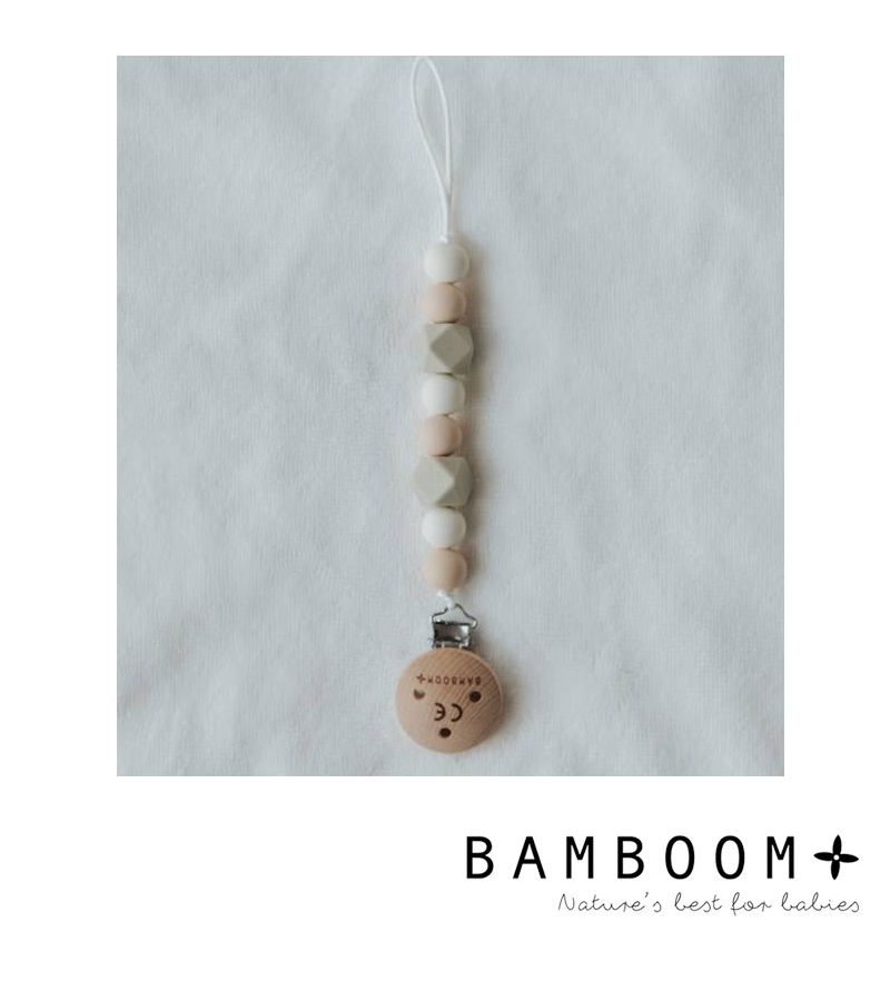 Αλυσίδα Πιπίλας BAMBOOM Silicone Cream CBE0003-02