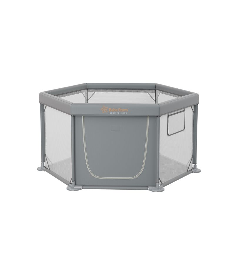 Παρκοκρέβατο Πολύγωνο BEBESTARS Nestilo Grey 889-100