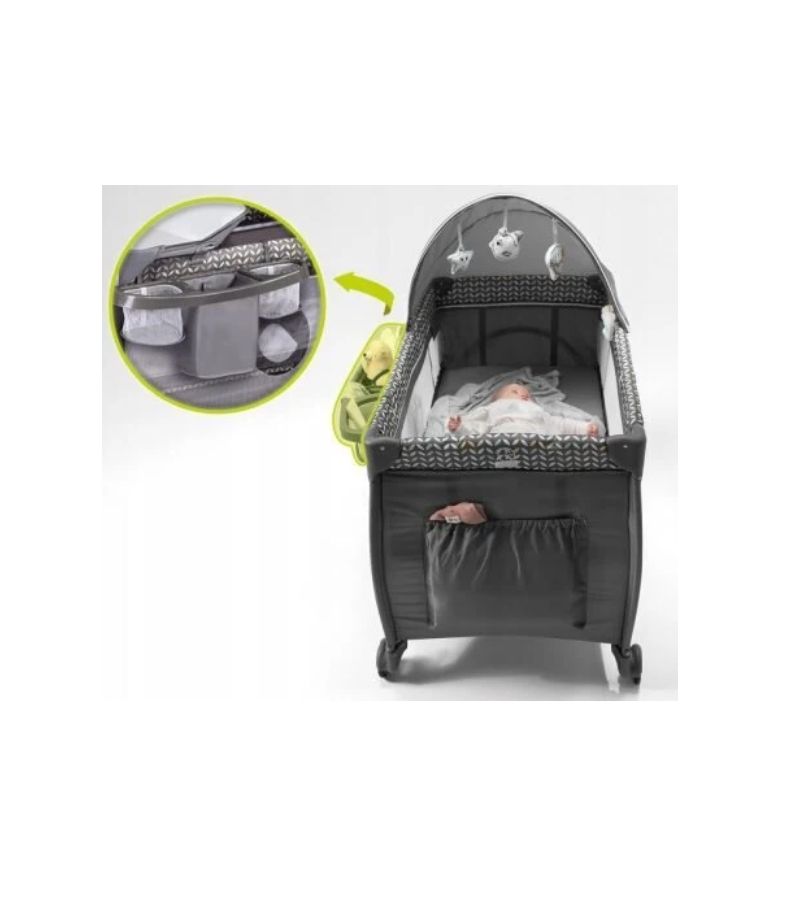  Παρκοκρέβατο LIONELO Sven Plus Yellow Scandi