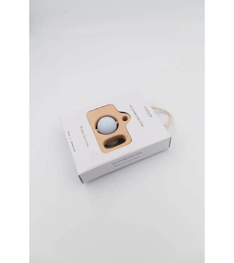 PhotoCamera από ξύλο και σιλικόνη BAMBOOM Azzurro CBB82707-03