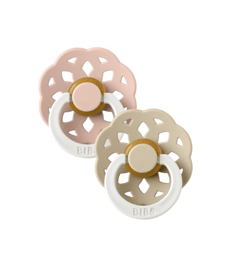 Πιπίλες BIBS Boheme GLOW Blush/Vanilla Latex 0+ μηνών 230123