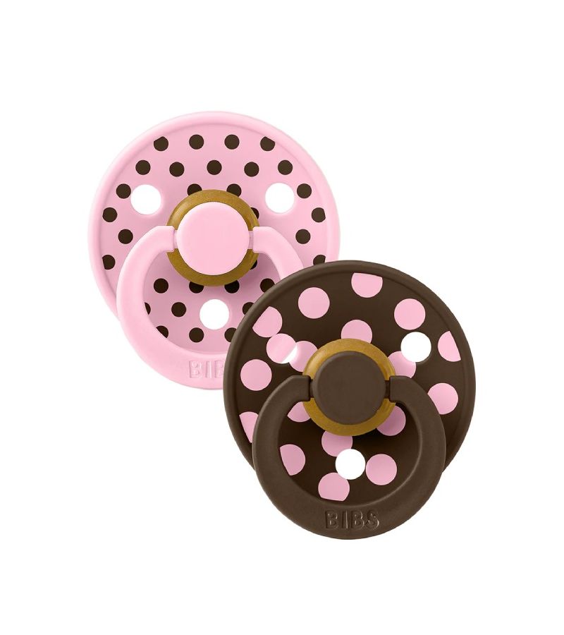 Πιπίλες BIBS STUDIO Polka - Baby Pink/Mocha 12034102