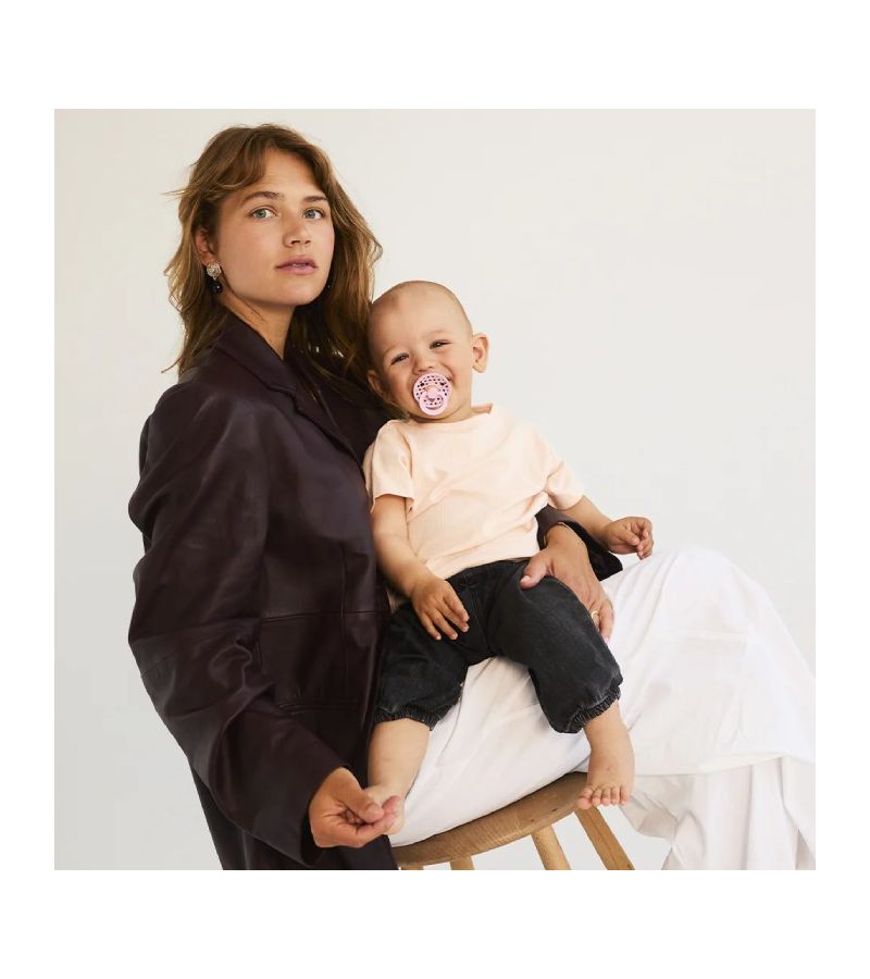 Πιπίλες BIBS STUDIO Polka - Baby Pink/Mocha 12034102