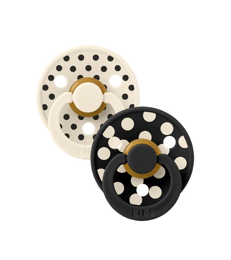 Πιπίλες BIBS STUDIO Polka - Ivory/Black 12034101