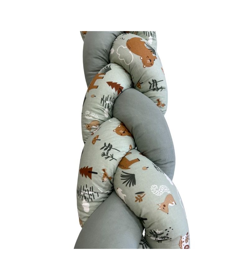 Πάντα Πλεξίδα NATALINO BEBELINO Μέντα - Ζωάκια του Δάσους 190x20 PL212