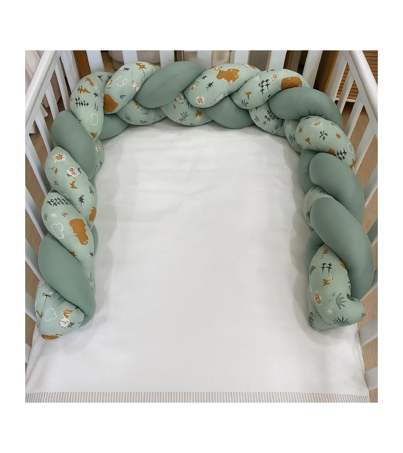 Πάντα Πλεξίδα NATALINO BEBELINO Μέντα - Ζωάκια του Δάσους 190x20 PL212