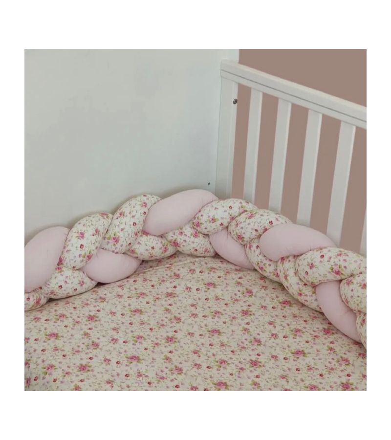 Πάντα Πλεξίδα NATALINO BEBELINO Ανοιχτό Ροζ-Λουλούδια 190x20 PL205