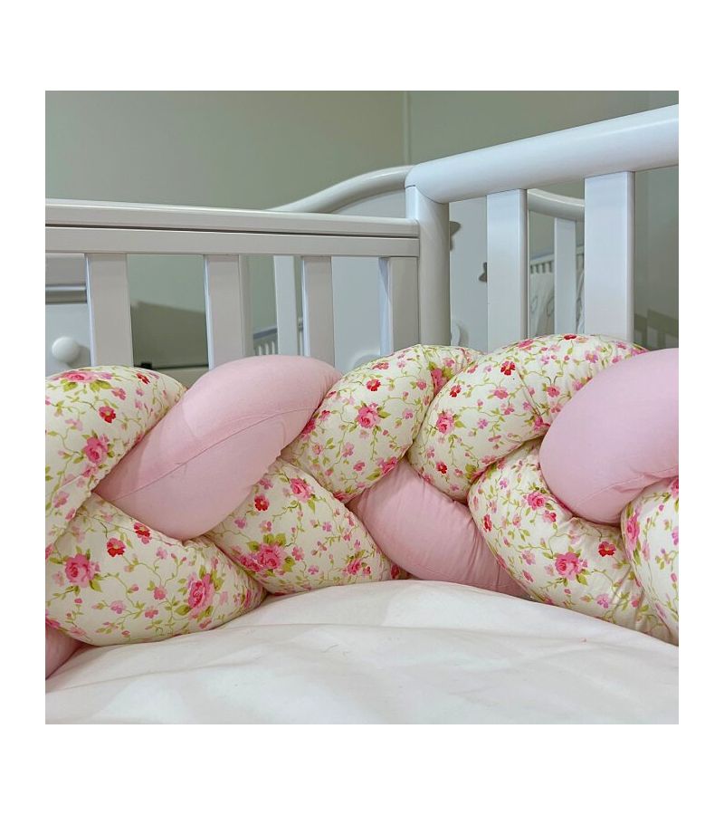 Πάντα Πλεξίδα NATALINO BEBELINO Ανοιχτό Ροζ-Λουλούδια 190x20 PL205