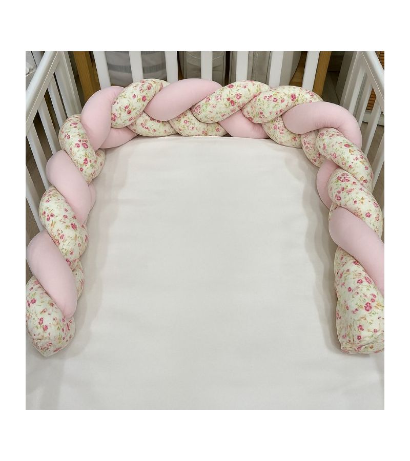 Πάντα Πλεξίδα NATALINO BEBELINO Ανοιχτό Ροζ-Λουλούδια 190x20 PL205