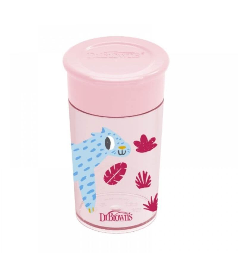 Κύπελλο 300ml DR BROWN\'S Cheers 360, χρώμα ροζ TC01093