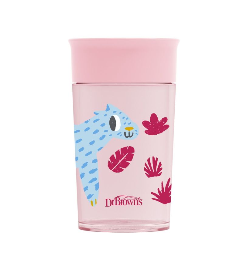 Κύπελλο 300ml DR BROWN\'S Cheers 360, χρώμα ροζ TC01093