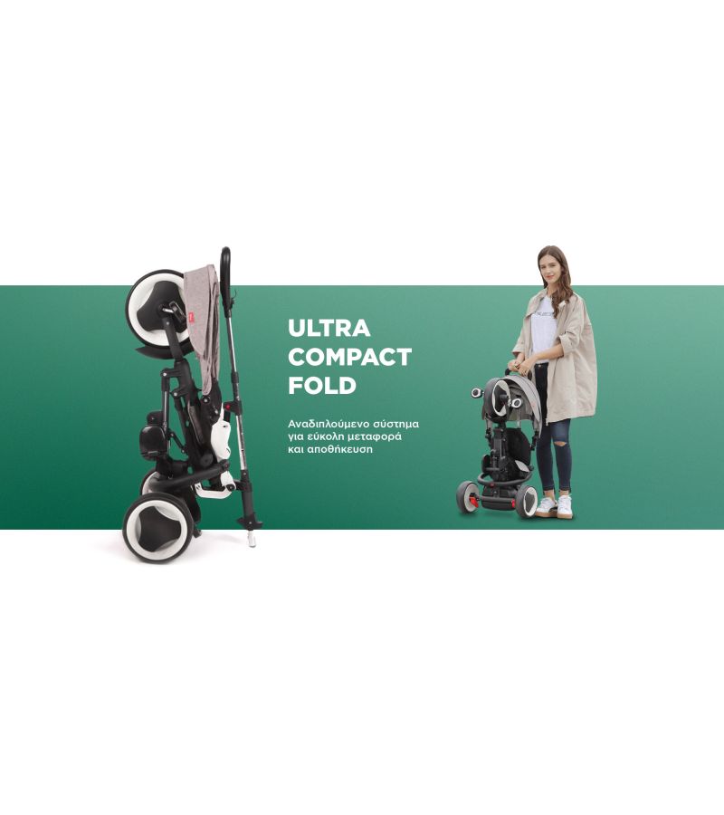 Τρίκυκλο Ποδήλατο QPLAY Rito Plus Eva Wheels Green Blue QPLAY 01-1212041-03
