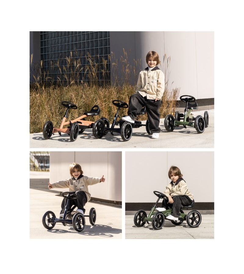 QPLAY Go Kart Παιδικό Ποδοκίνητο Καρτ Black