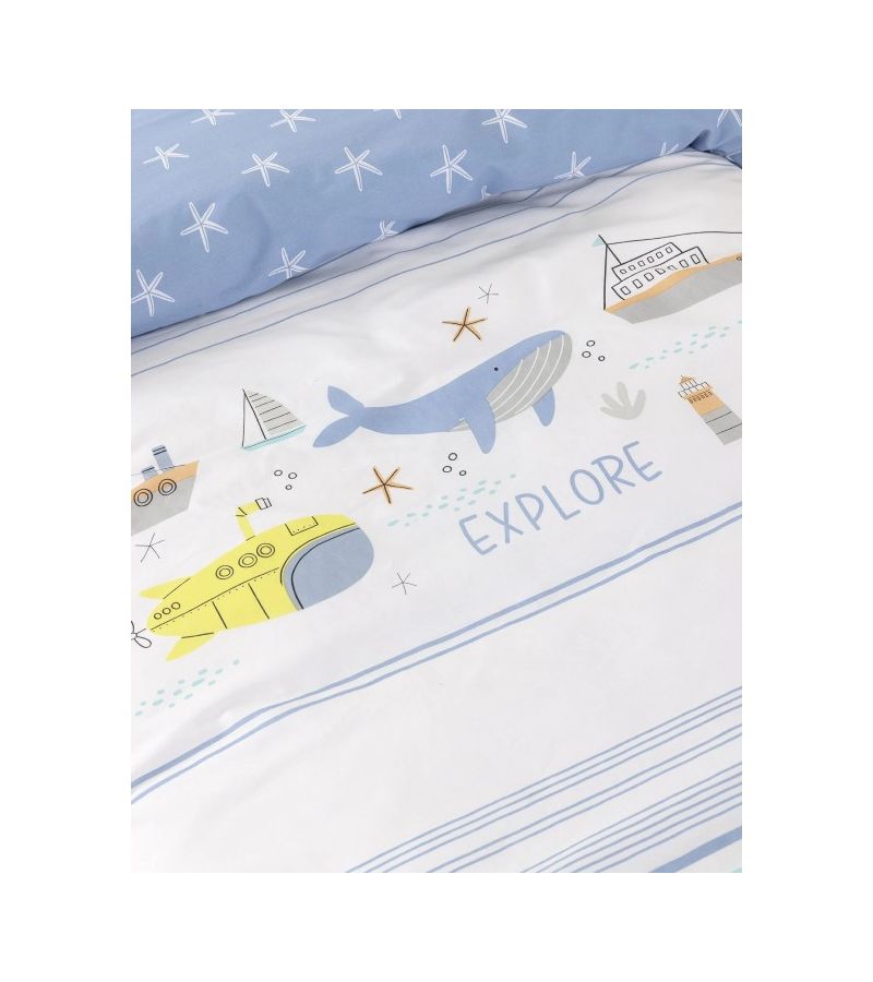 Σετ σεντόνια Ημίδιπλα 190x255 ΝΙΜΑ Sea Adventure 36468
