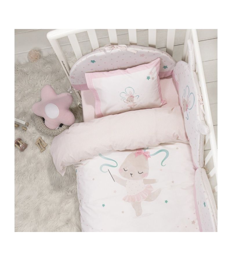 Σετ σεντόνια κούνιας με Λάστιχο 70x140 15 NIMA Ballet Bunny 35575