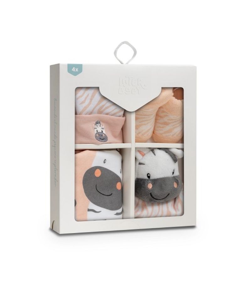 Interbaby Σετ Δώρου Κοάλα 4 τμχ (0-6 μηνών) White-Pink SET55-12