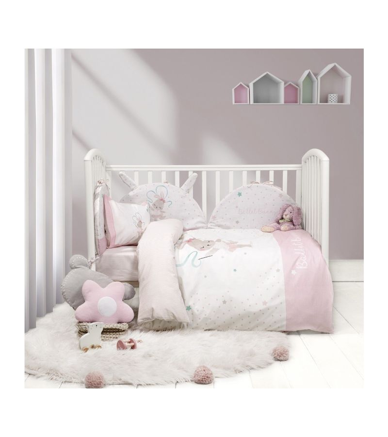 Σετ Παπλωματοθήκη κούνιας 110x145 NIMA Ballet Bunny 35577