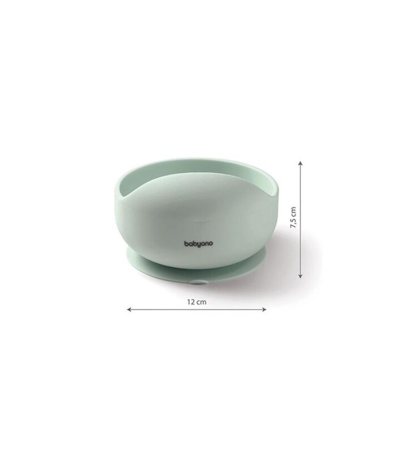 Μπωλ σιλικόνης με βεντούζα BABYONO Mint BN1481/03