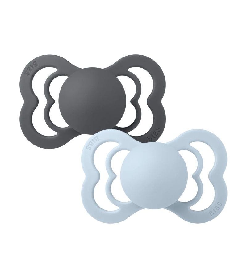 Πιπίλες BIBS Silicone Supreme Iron/Baby Blue 260338