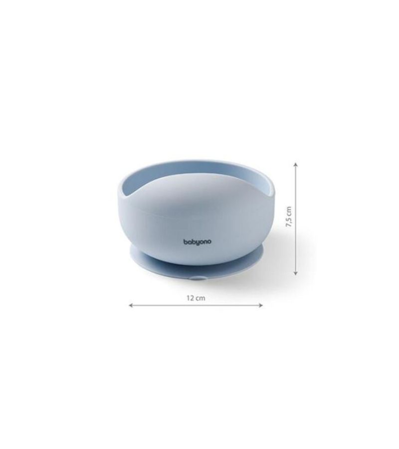 Μπωλ σιλικόνης με βεντούζα BABYONO Blue BN1481/01
