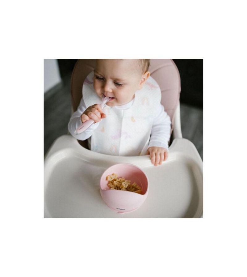 Μπωλ σιλικόνης με βεντούζα BABYONO Pink BN1481/02