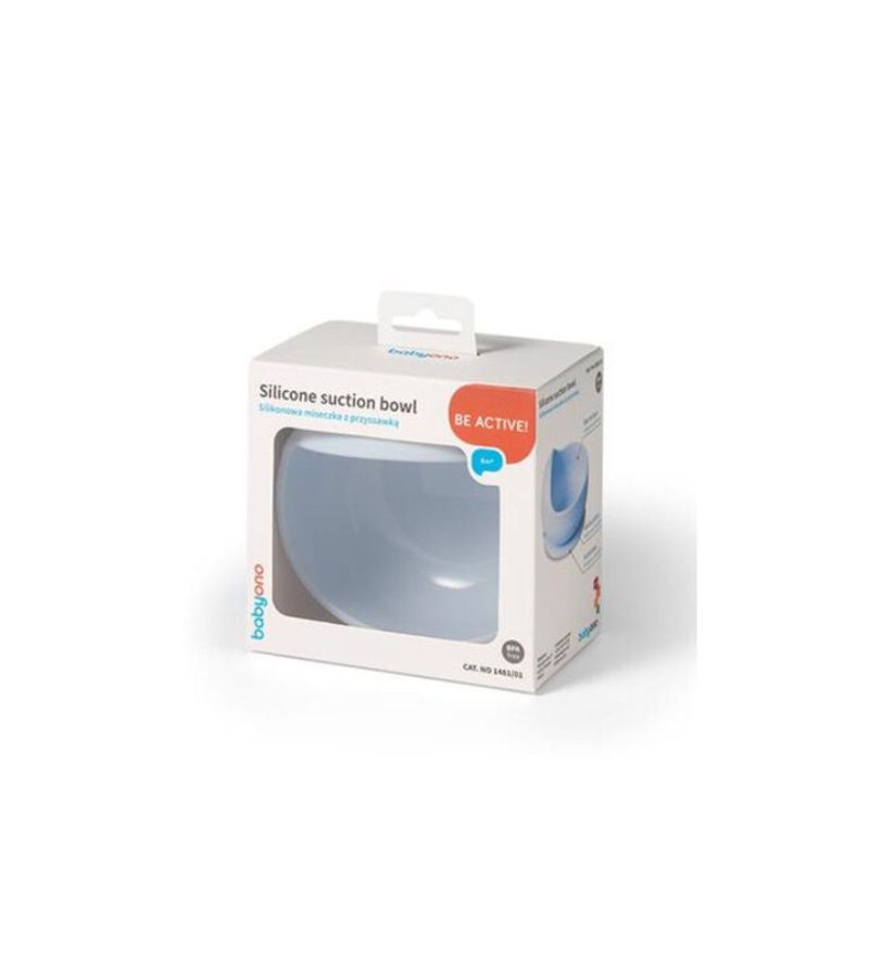 Μπωλ σιλικόνης με βεντούζα BABYONO Blue BN1481/01