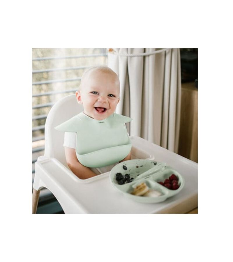 Πιάτο σιλικόνης BABYONO με βεντούζες και χωρίσματα Μέντα BN1482/03