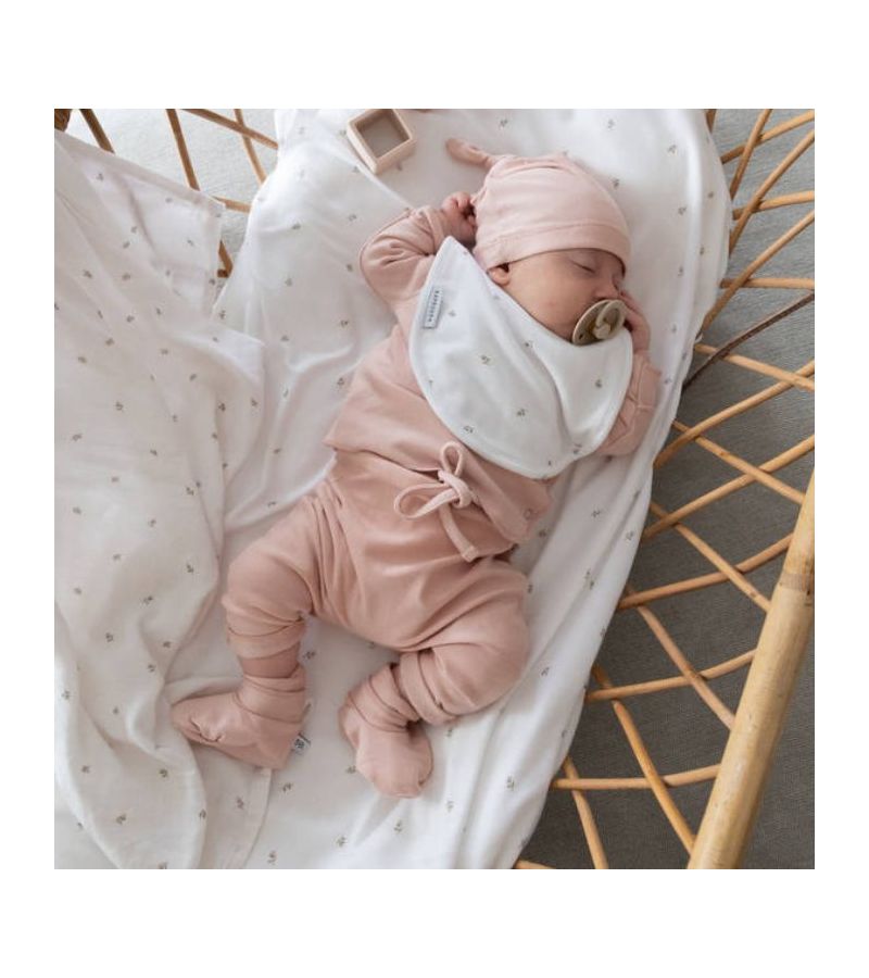 Βρεφικά καλτσοπαντοφλάκια για νεογέννητο από ύφασμα μπαμπού BAMBOOM Pink 108-04