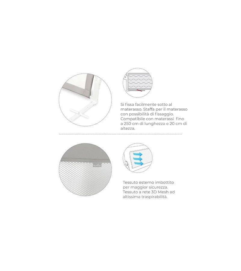 Προστατευτικό κρεβατιού 150x48.5cm NUVITA 7530 NU-SCHS0010
