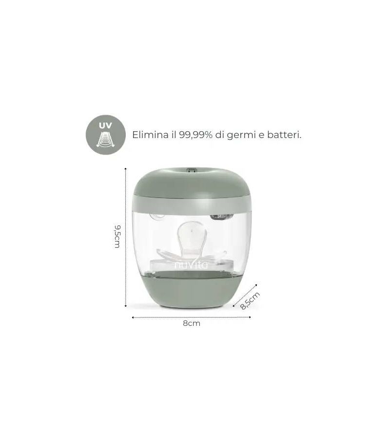 NUVITA Φορητός Αποστειρωτής UV MellyPlus Sage Green 1556 NU-ALST0013