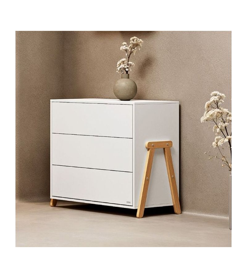 Συρταριέρα με 3 συρτάρια CASABABY Palmer White 