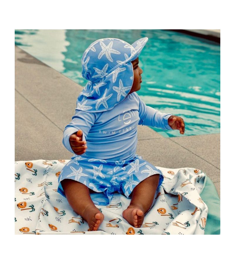 Καπέλο SWIM ESSENTIALS με ηλιοπροστασία UPF50+ 1-2y Lila sea Star SWE-2023SE565