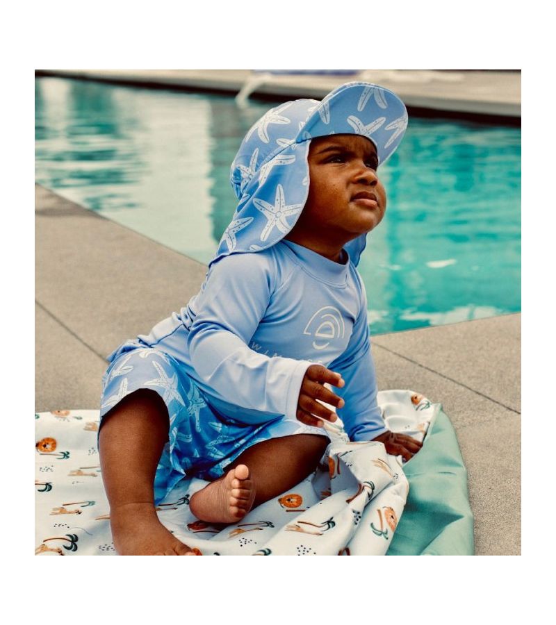 Καπέλο SWIM ESSENTIALS με ηλιοπροστασία UPF50+ 1-2y Lila sea Star SWE-2023SE565