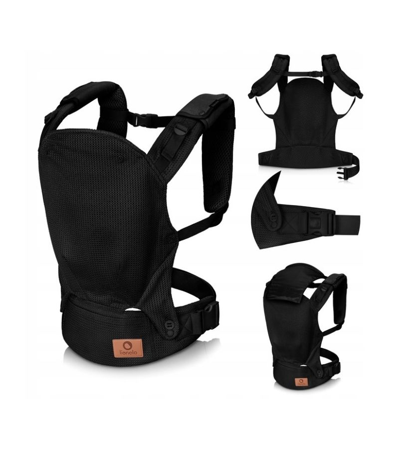 LIONELLO Εργονομικός Μάρσιπος Margareet Air Black Έως 20Kg 