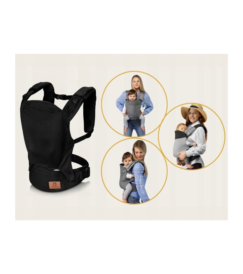 LIONELLO Εργονομικός Μάρσιπος Margareet Air Black Έως 20Kg 