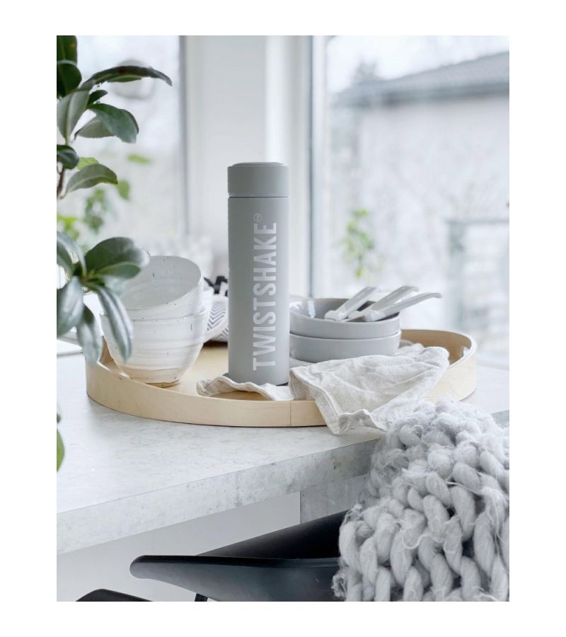 Θερμός υγρών TWISTSHAKE 420ml Pastel Grey