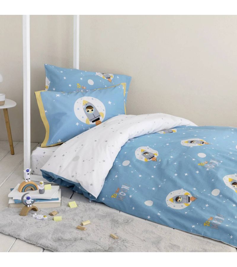 Παπλωματοθήκη Μονή NIMA To the Moon 160x240 34344