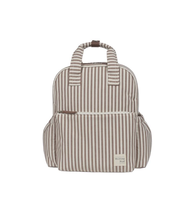 Τσάντα Αλλαξιέρα Backpack WALKING MUM Praline Strips Moka 1120800670