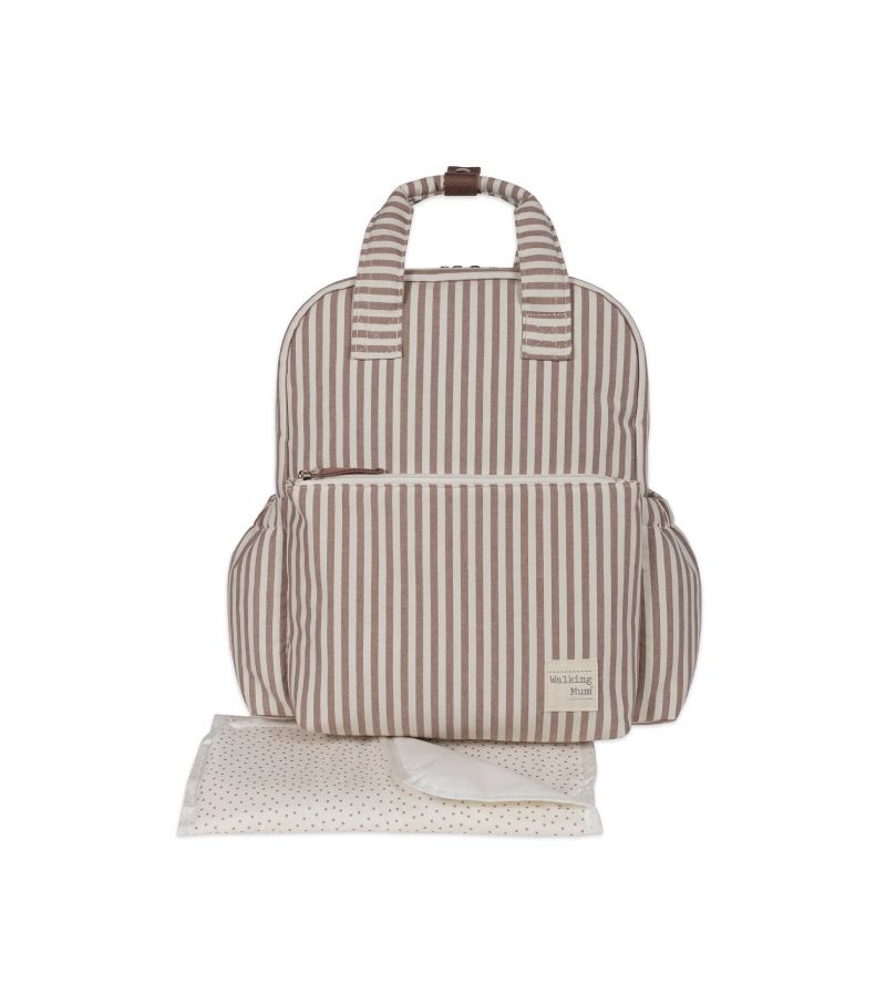 Τσάντα Αλλαξιέρα Backpack WALKING MUM Praline Strips Moka 1120800670