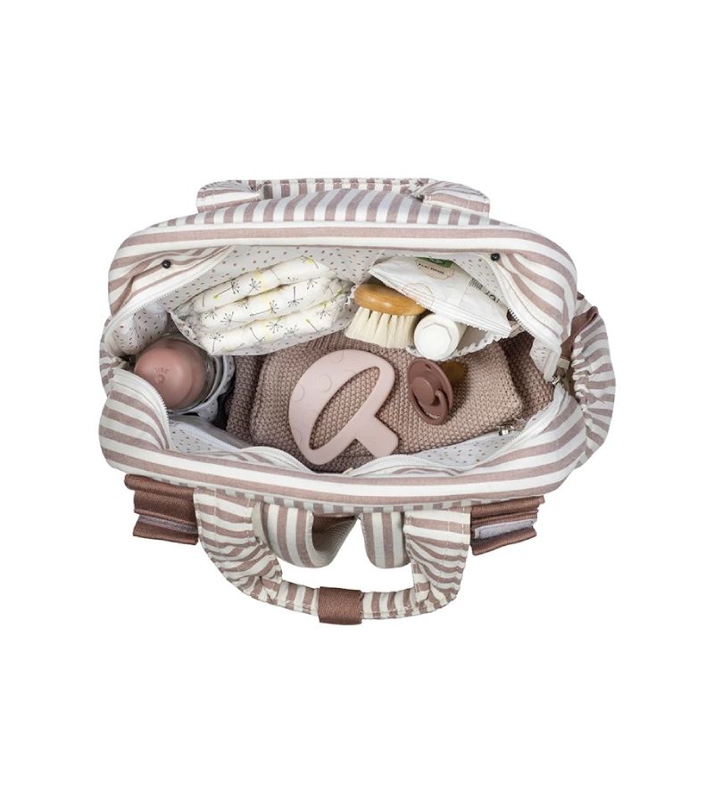 Τσάντα Αλλαξιέρα Backpack WALKING MUM Praline Strips Moka 1120800670