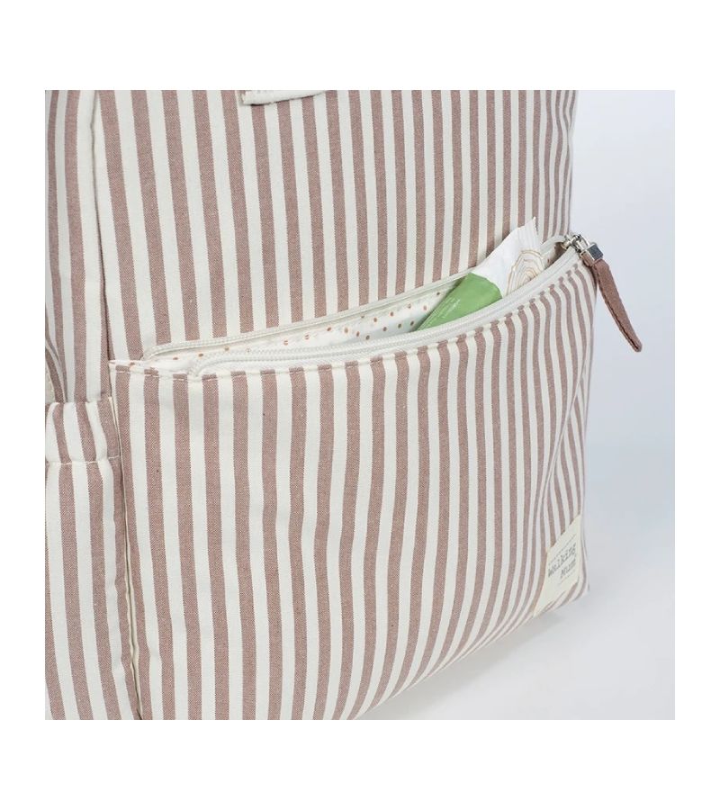 Τσάντα Αλλαξιέρα Backpack WALKING MUM Praline Strips Moka 1120800670