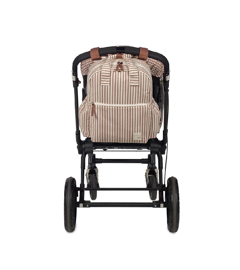 Τσάντα Αλλαξιέρα Backpack WALKING MUM Praline Strips Moka 1120800670