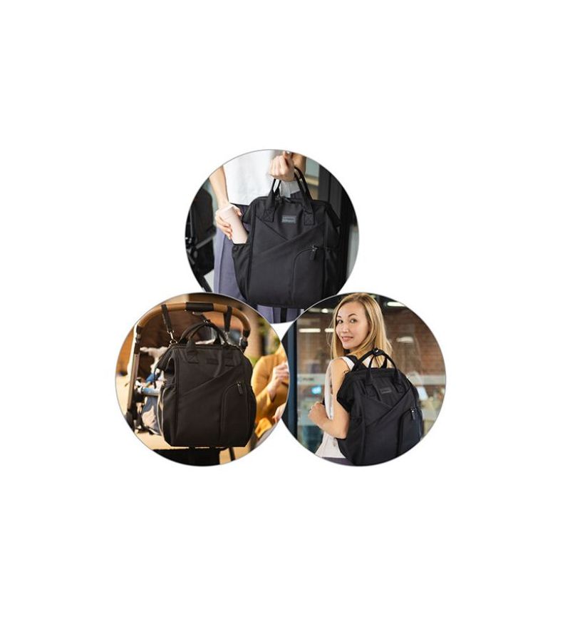 Τσάντα Αλλαξιέρα - Σακίδιο Πλάτης Modern Style BABYONO Black BN1649/01