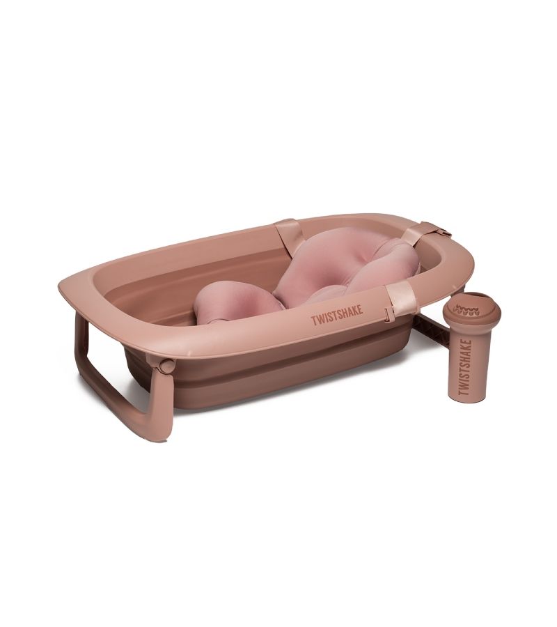 Βρεφικό Μπανάκι Twistshake με Μειωτή Και Βοηθητική Κανάτα Faded Pink 32-08-79145