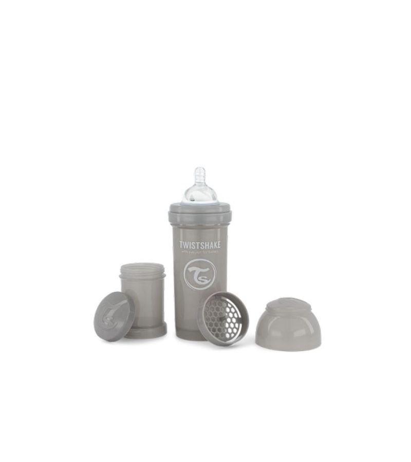 Μπιμπερό Twistshake Κατά Των Κολικών 260ml Pastel Grey 2+ 32-08-78260