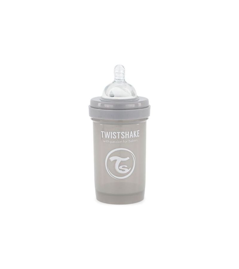 Μπιμπερό Twistshake Κατά Των Κολικών 180ml Pastel Grey 0+ 32-08-78254